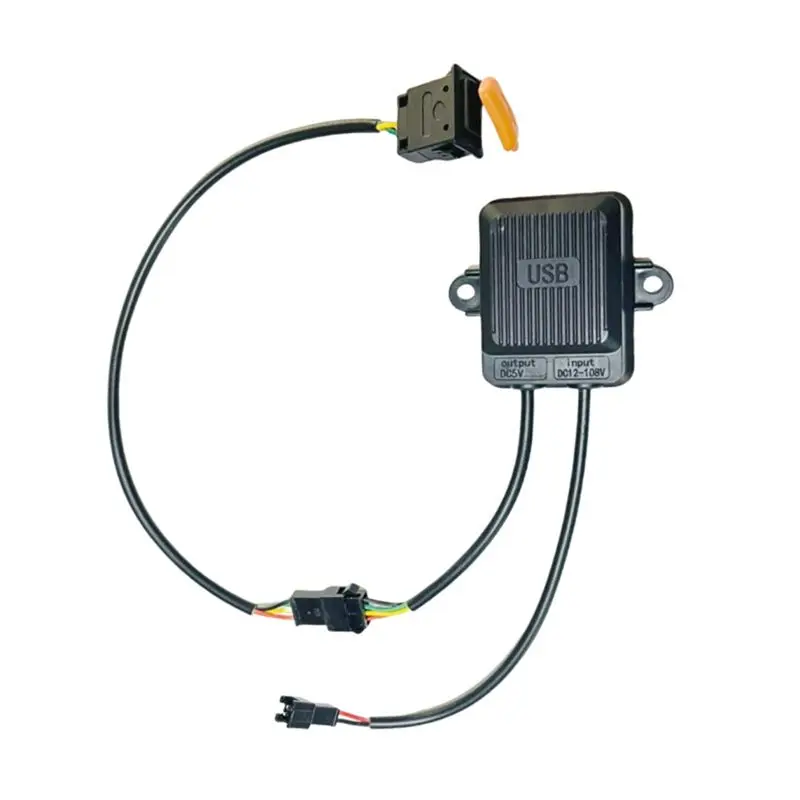 AED6-Electric Vehicle USB Mobile Phone Charger Vehicle Wide Voltage Fast Charging Four-Wire Charger Head Medium Number