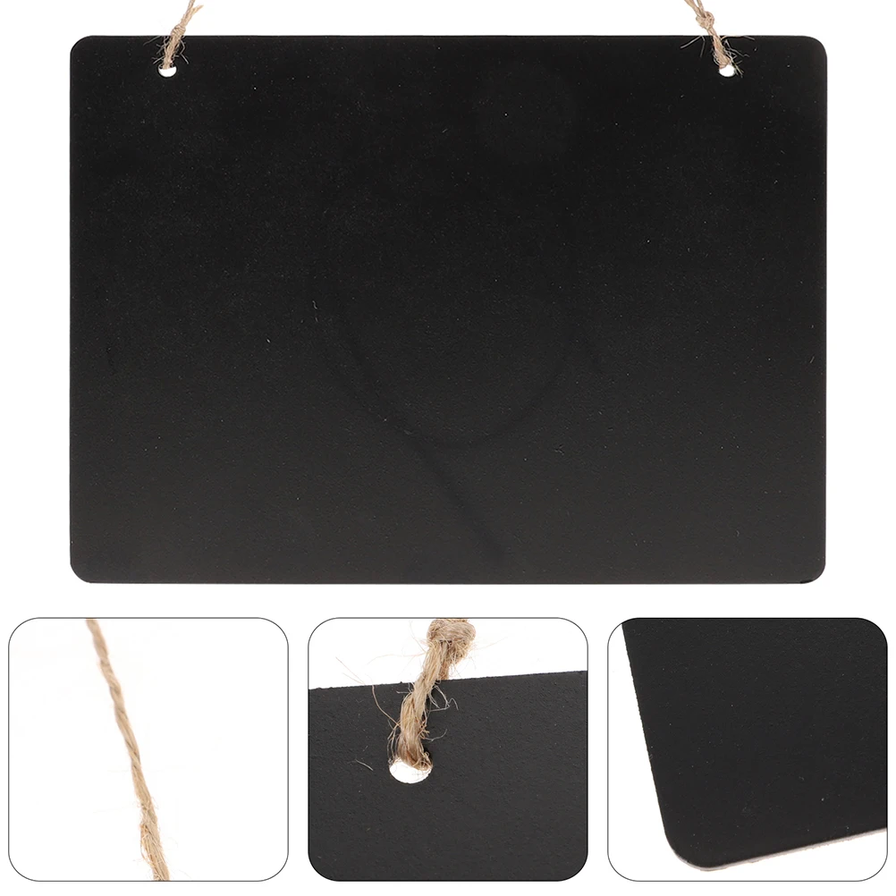 

2pcs Chalkboard Sign Black Dry Erase Board Double Sided Space Saving Design Hanging Wall Decor Wooden Mini Blackboard Kitchen