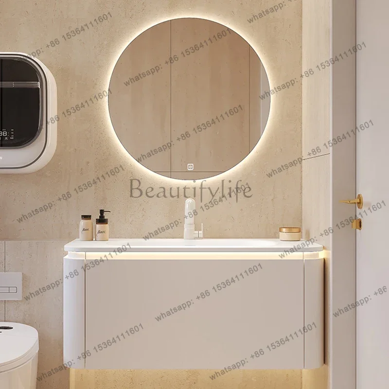 LSLight Bathroom Cabinet Wooden Waterproof Wall Mounted Bathroom Cabinet Mirror Vanity Mobile Per Bagno Home Furniture Modern