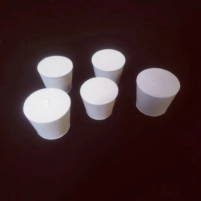 Rubber Test Tube Flask Stopper Water Plug Fish Tank Accessories Laboratory White Rubber Stopper