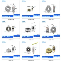 1PCS mini U groove V round bottom steel bearings 5cm pulley, 6mm guide wheel, wire rope lifting wheel 6301RS bearing 12-60mm