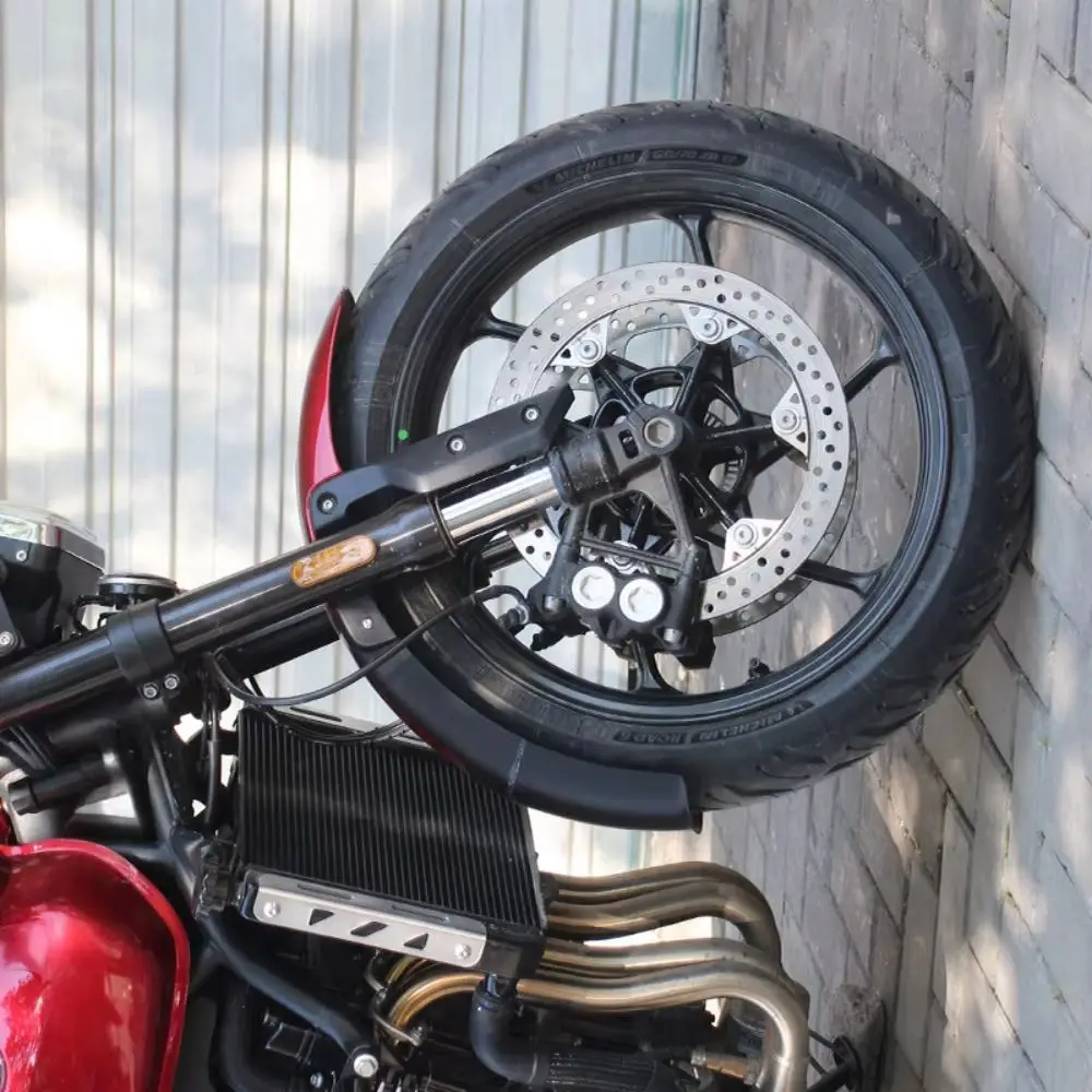 For ZXMOTO 500F Extended Widened Gloss Black Front Fender Textured Surface Anti Mud Sand Splash Direct Fit Mod Mudguard