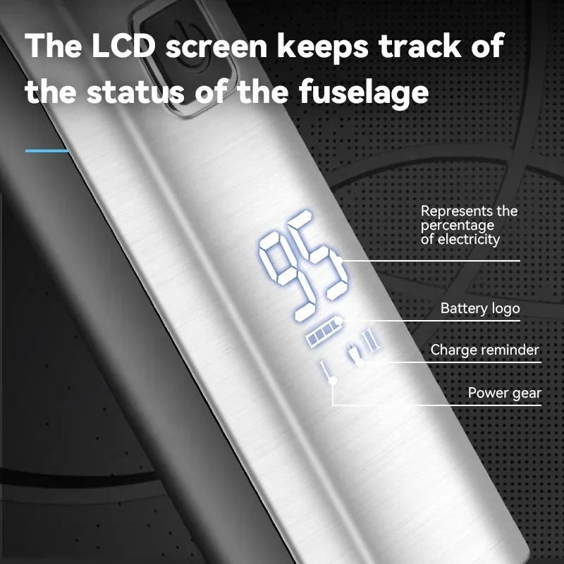 Kemei ที่เล็มขนไร้สายสำหรับผู้ชายที่ตัดผมแบบมืออาชีพที่ตัดขนชุดตัดผมแบบชาร์จไฟได้จอแสดงผล LED เสียงรบกวนต่ำ