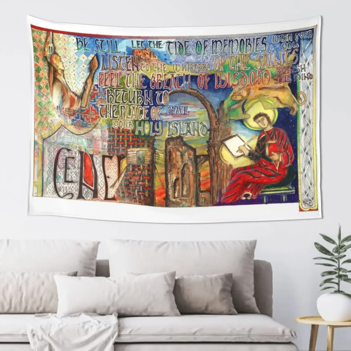 

Holy Island Tapestry Outdoor Decor Hanging Wall Tapestry