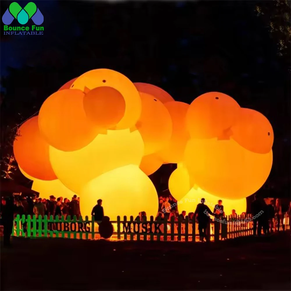 Custom Inflatable Cloud Balloon Decoration For Ceiling Giant 8m 10m Inflatable Cloud Art Exhibition