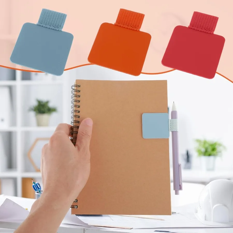 6 حزمة من حوامل حلقة القلم ذاتية اللصق من الجلد حامل القلم الرصاص المرن حامل القلم الملون وسادة التحريك مصممة لأجهزة الكمبيوتر المحمولة Jourls D #6