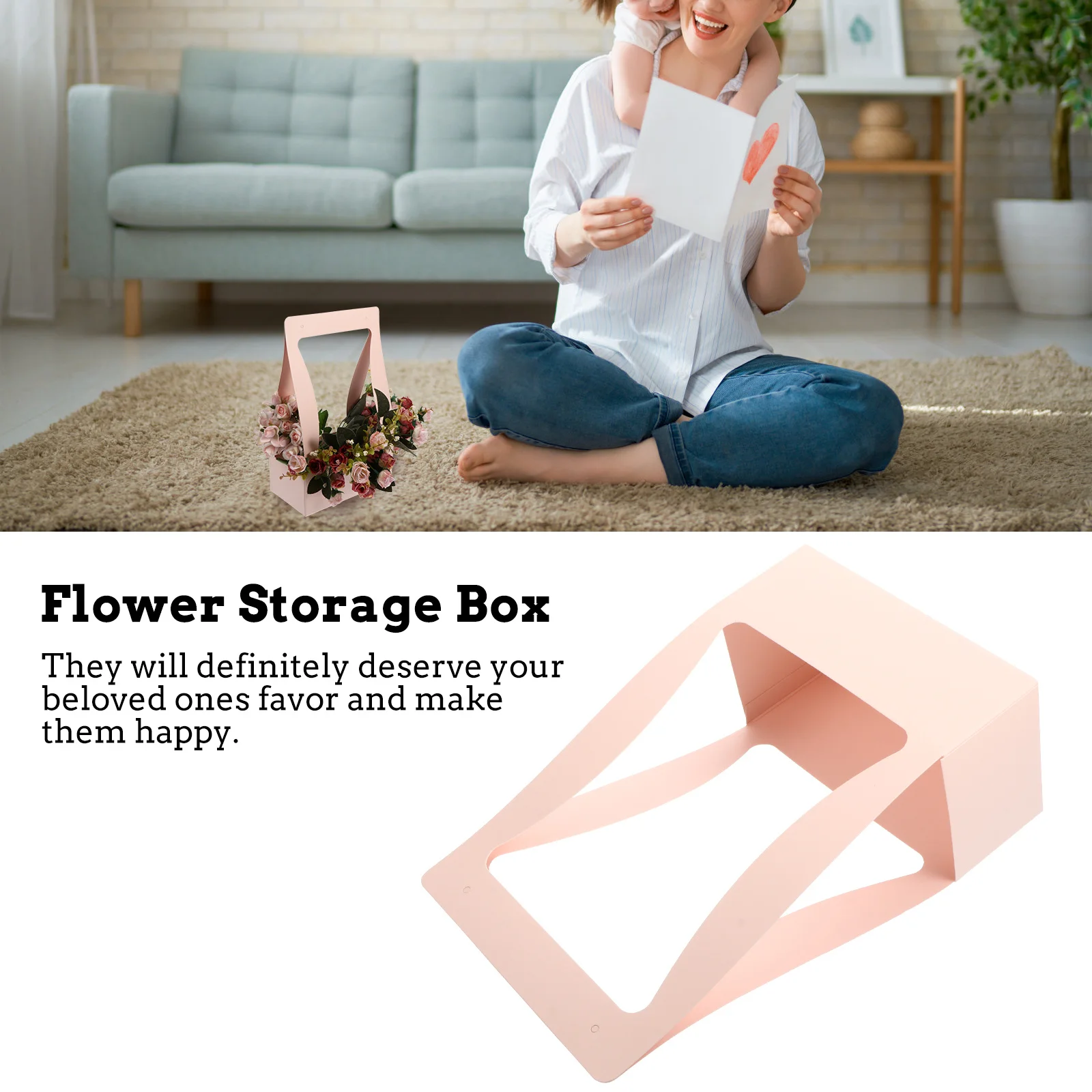 2 قطعة صندوق هدايا زهور ورقي محمول حاوية تعبئة الزهور لباقات طازجة تغليف تخزين حقيبة حمل لصالح الحفلات