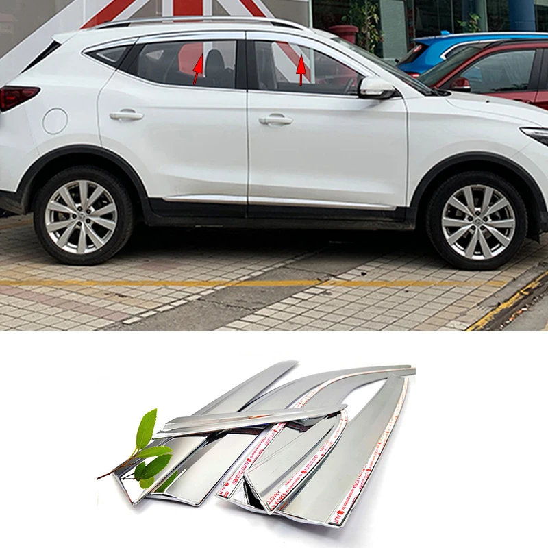 

Car accessories FIT For MG ZS ZS11 2017-2024 ABS chrome waterproof Door Window Visor Vent Shades Sun Rain Guard 6PCS