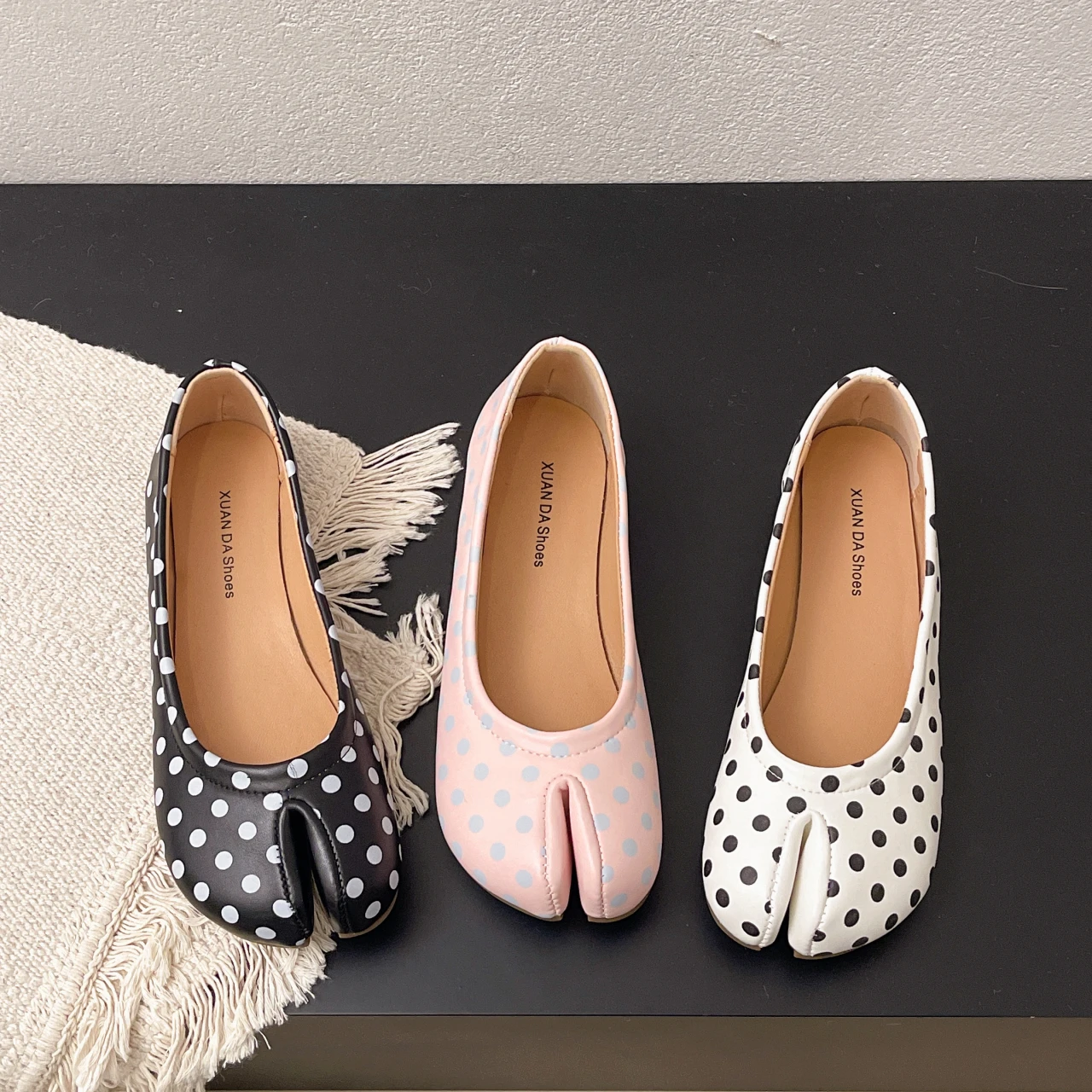 New Brand Women Flats Soft Ballet Shoes Slip On Loafers Soft Moccasins Tabi Ninja Casual Shoes Mujer Ladies Shoes Bow Knot Mujer