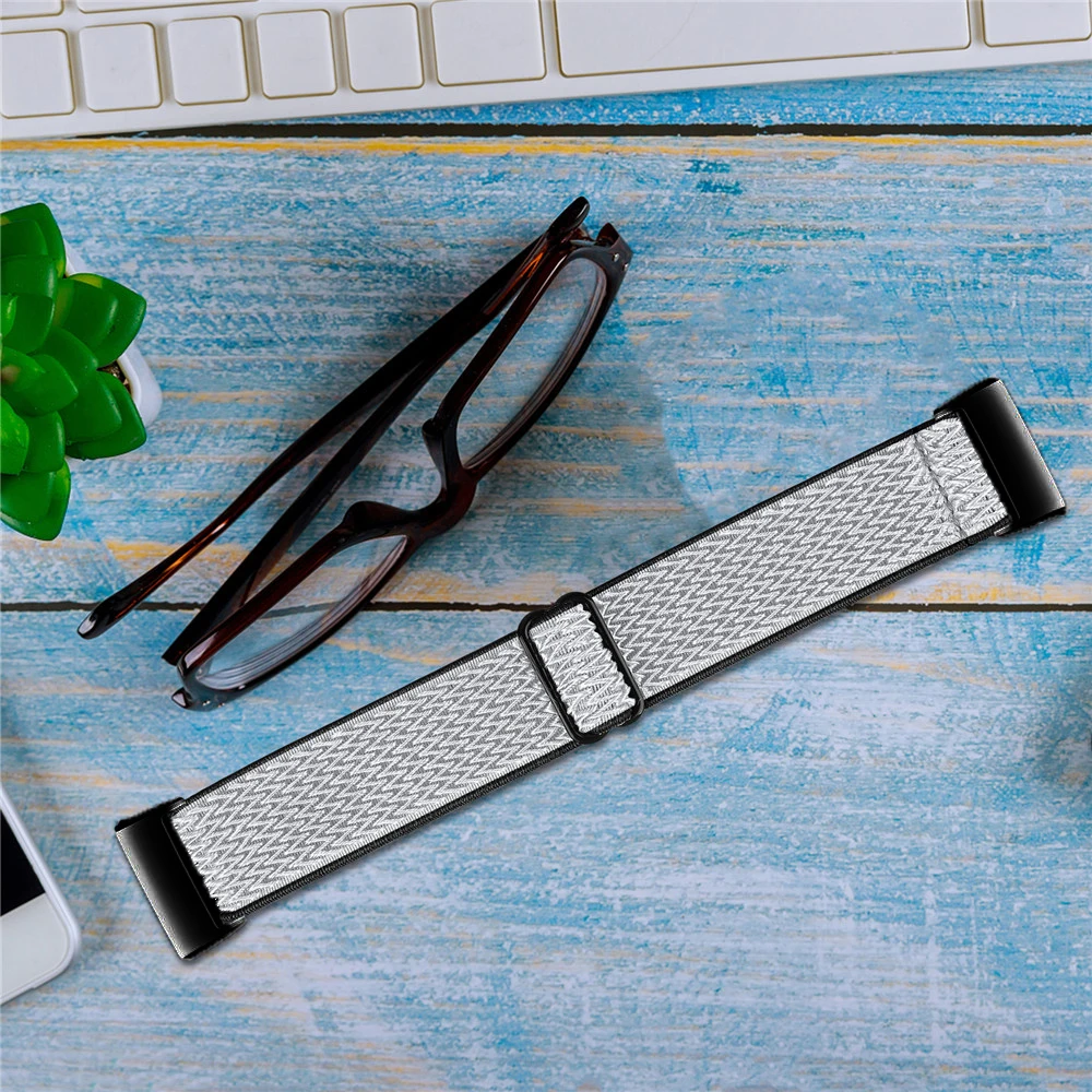 حلقة سوار نايلون مرنة لشحن Fitbit ، حزام معصم ساعة رياضية لشحن Fitbit 4 و 3 ، جديد