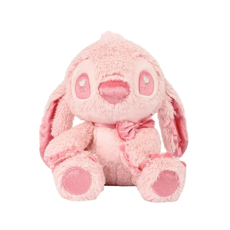 Muñeco de peluche de Disney Stitch Golden Love de 25cm, oso Adorable, Animal relleno, juguete suave, dulce regalo para novia e hija