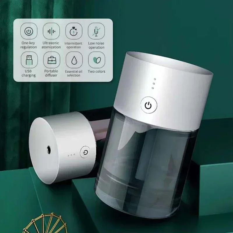 Diffusore di atomizzazione di olio essenziale elettrico diffusore aromatico ad ultrasuoni per auto ricaricabile USB Mini diffusore di aromi portatile per auto