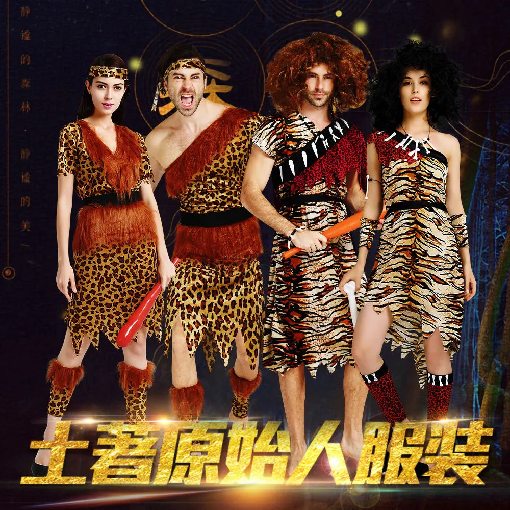 

Leopard Savage Caveman Croods Disfraz Primitive Sexy Indian Clothing Costume Carnival Halloween Costumes for Men Adult Fancy