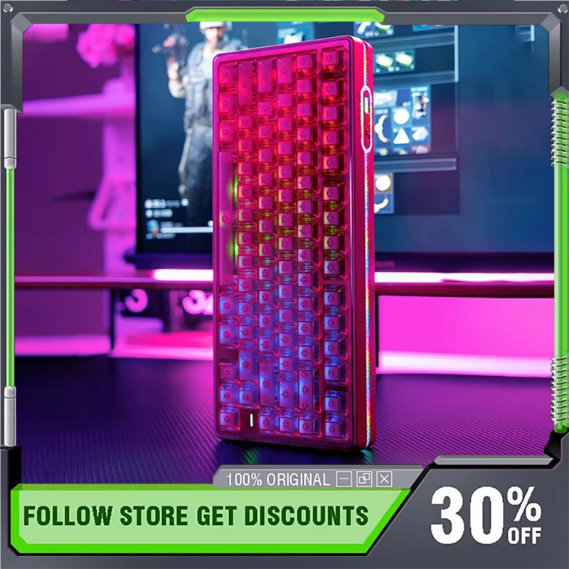 

Vgn Neon75 HE Pro Ultra Magnetic Axis Mechanical Keyboard Single/three Mode Gasket RGB Ergonomic Design Pc E-Sport Accessories