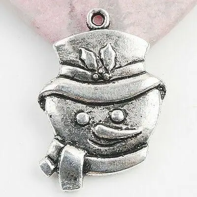10pcs 27x19mm ,hole:1mm Tibetan Silver color snowman  design charms EF0054