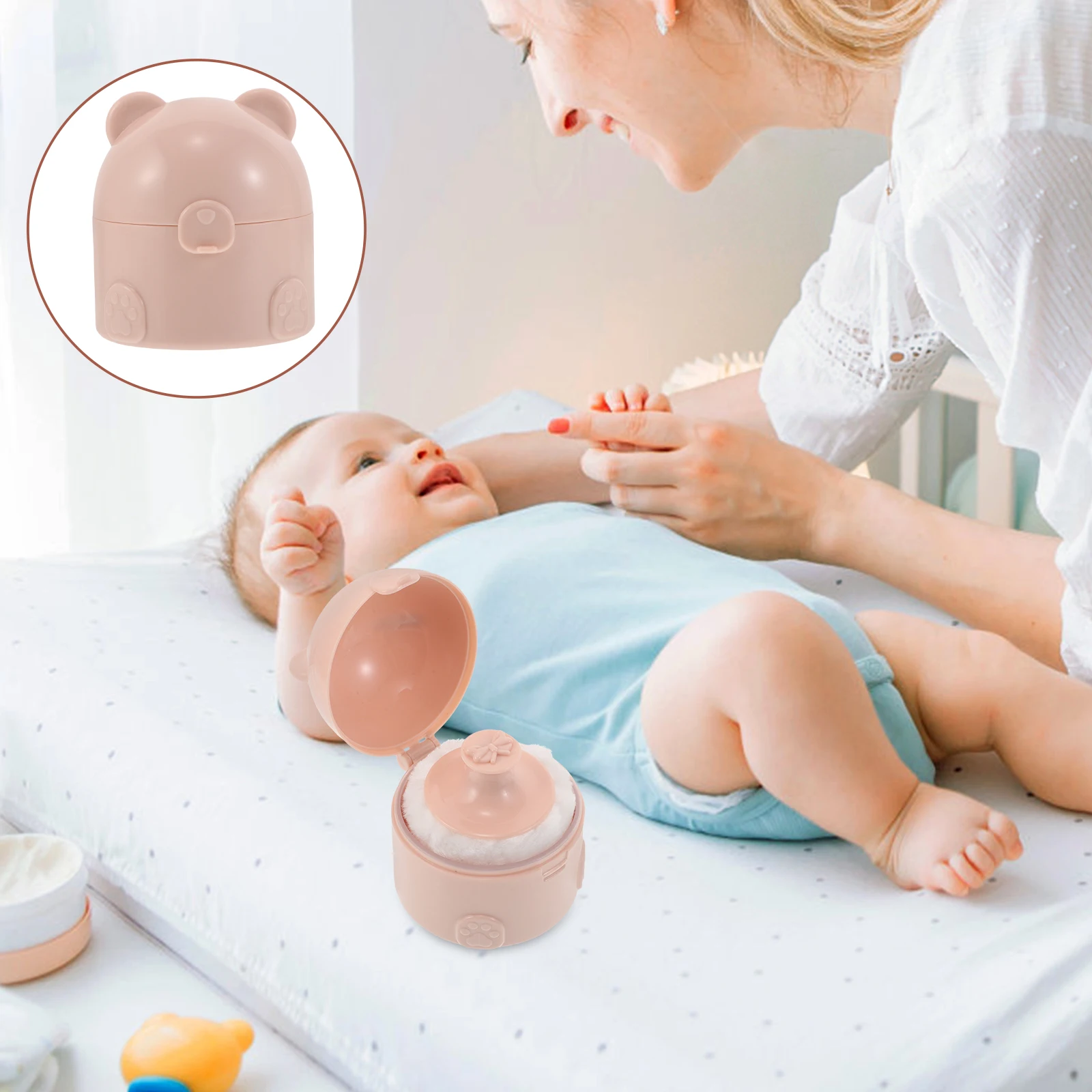 

Puff Box Dusting Powder Jar Other Personal Bathroom/Cleaning Products Face Pp Body Loose Case Miss
