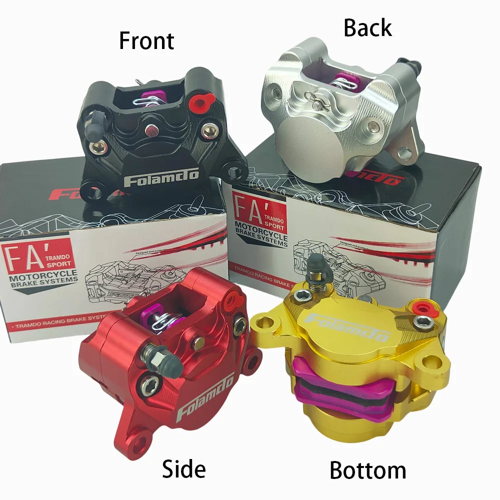 84mm Piston Small Crab Brake Caliper Motorcycle Front Rear Brake Bracket For 180-220 Brake Disc For Scooter Ebike Honda Yamaha