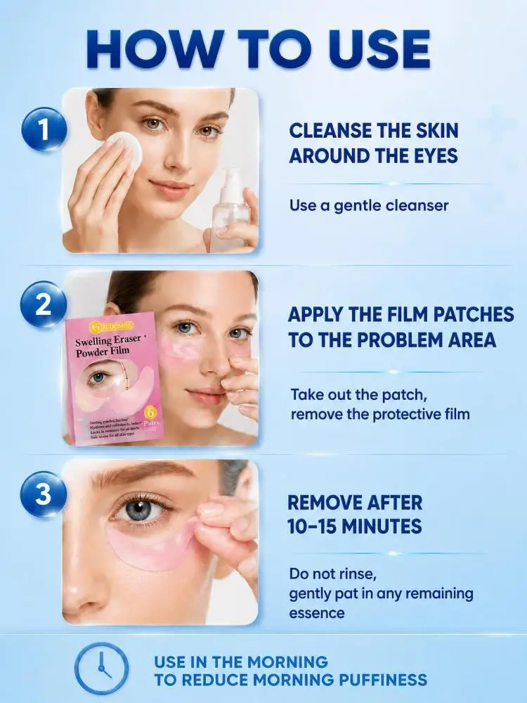 Pink Under‑Eye Gel Mask Patches, Moisturizing Eye Skin Care, Improve Puffy Morning Eye Look, Enhance Firmer‑Looking Eyelid, Gentle Comfort Eye Patches for Women Household Daily Beauty Care