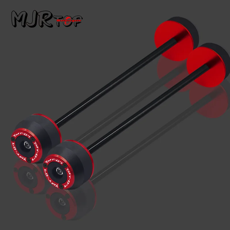 mt07 Motorcycle CNC Front & Rear Axle Fork Wheel Crash Slider Protector Pad For MT-07 MT07 Tracer FZ07 XSR700 2014-2023 2024