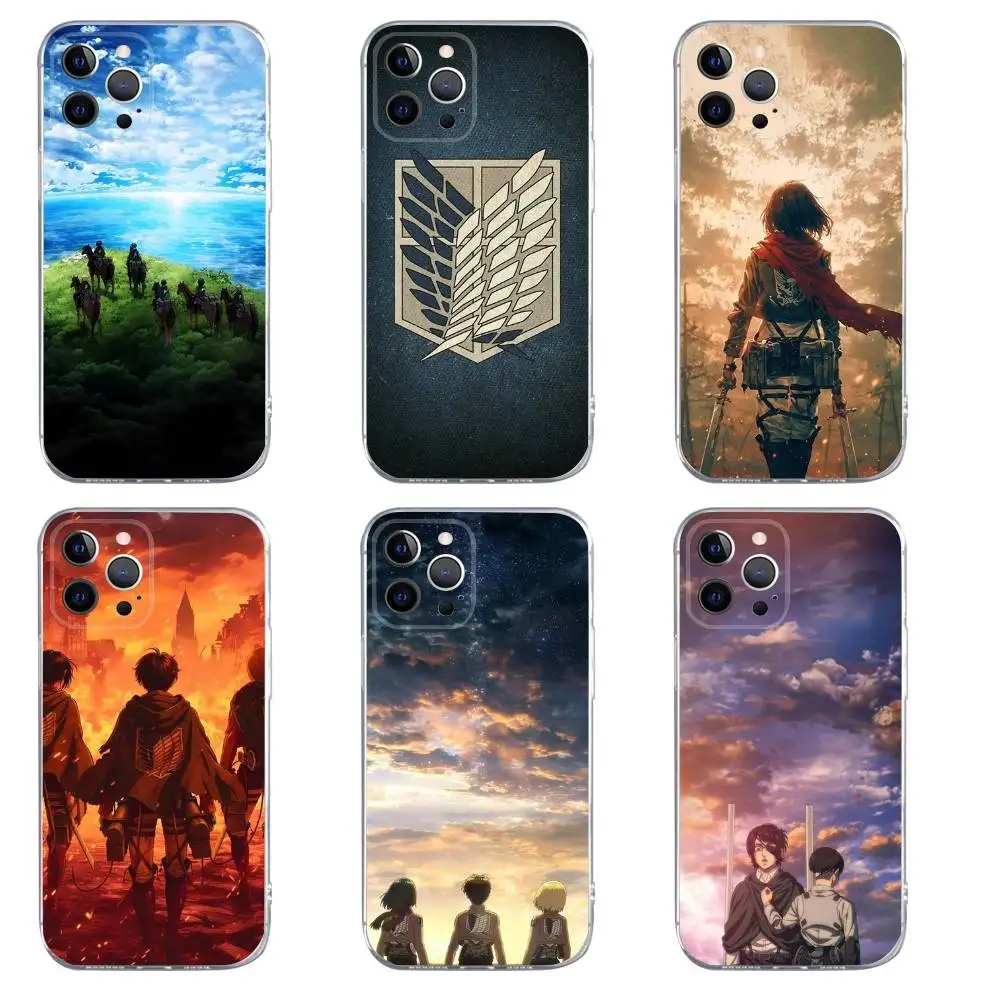 

Anime A-Attack o-on T-Titan Phone Case For iPhone 16,15,14,13,12,11,Pro,Max,Xs,Xr,X,7,8,Plus,Mini Silicone Clear Cover