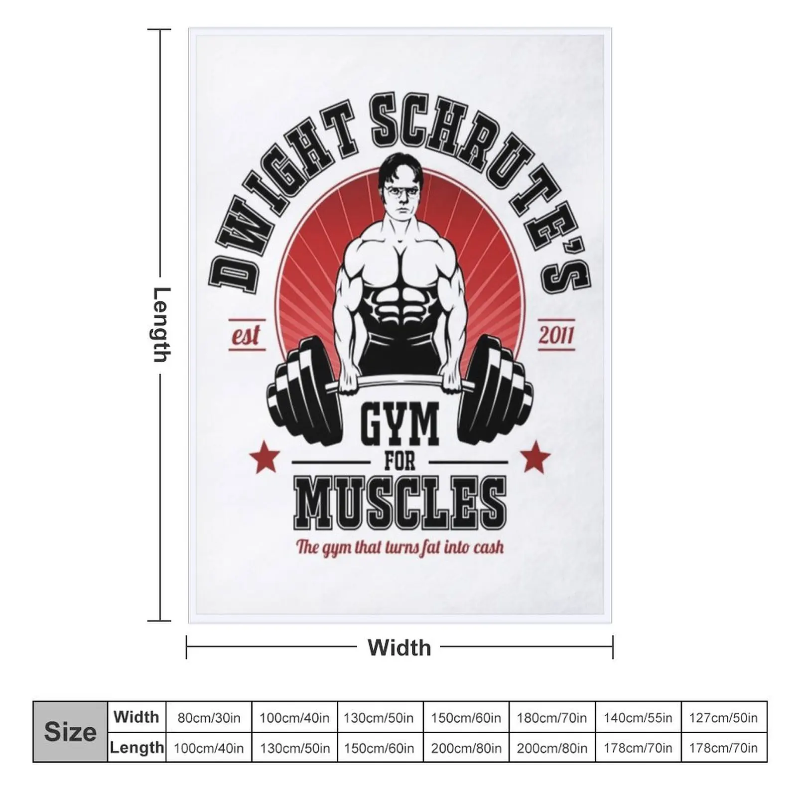 Dwight Schrute T-ShirtDwight Schrute's Gym For Muscles Throw Blanket Decorative Throw Decorative Sofa Personalized Gift Blankets