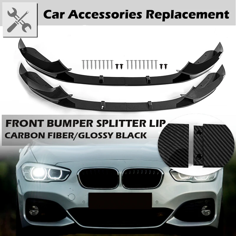 

Автомобильный передний бампер Rhyming, сплиттер для губ, спойлер, диффузор, защита корпуса, подходит для BMW 1 серии F20 F21 M Sport 2015-2019, автомобильные аксессуары