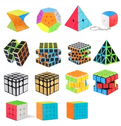 Magic Cube 3x3 4x4 5x5 Twelve Color Cube Carbon Fiber Magic Cube Professional Speed Magic Cube Educational Toys for Kid Gifts
