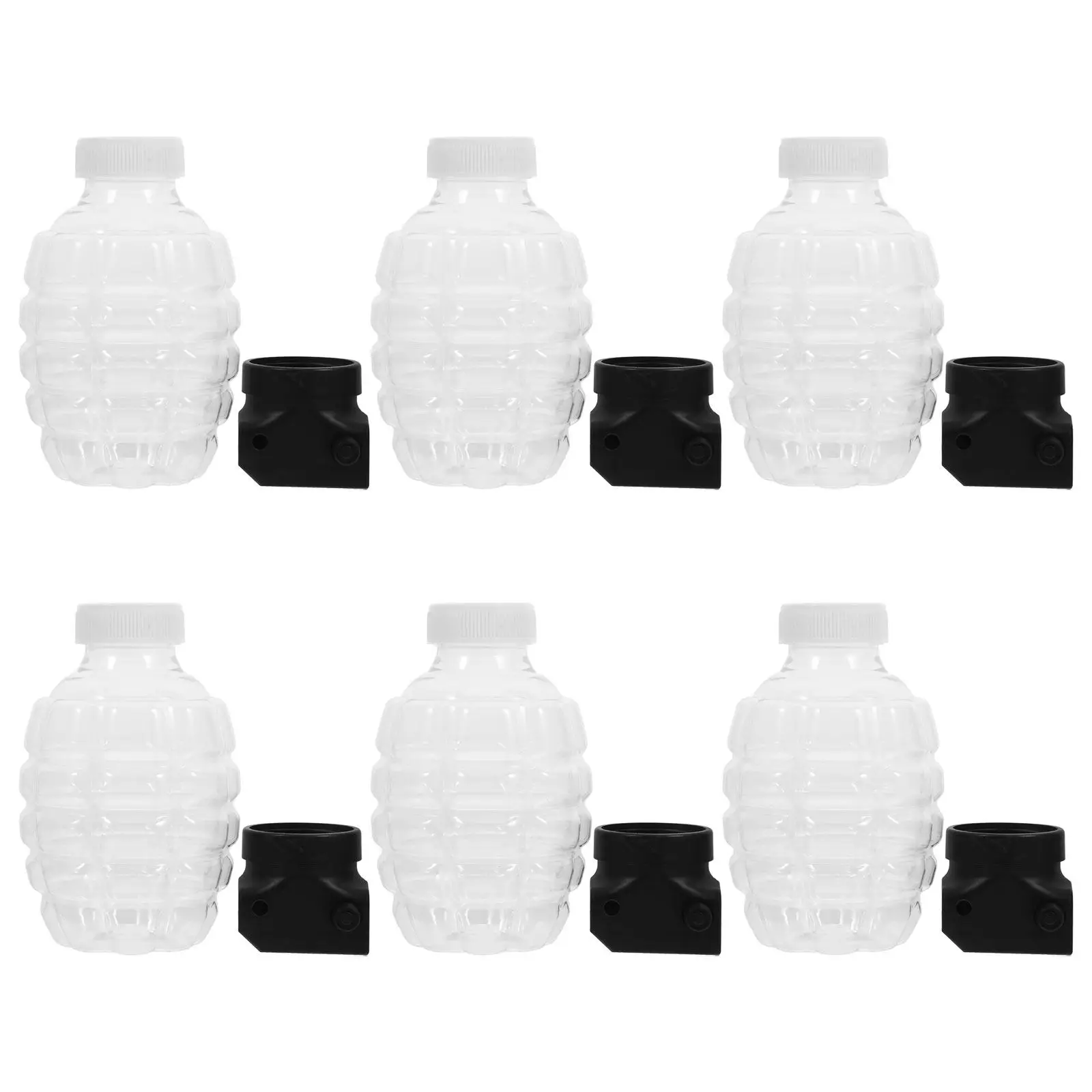 6Pcs Refill Plastic Bottles Connector Adapter Splatter Ball Gun Accessory Outdoor Shooting Game Bead Storage Container
