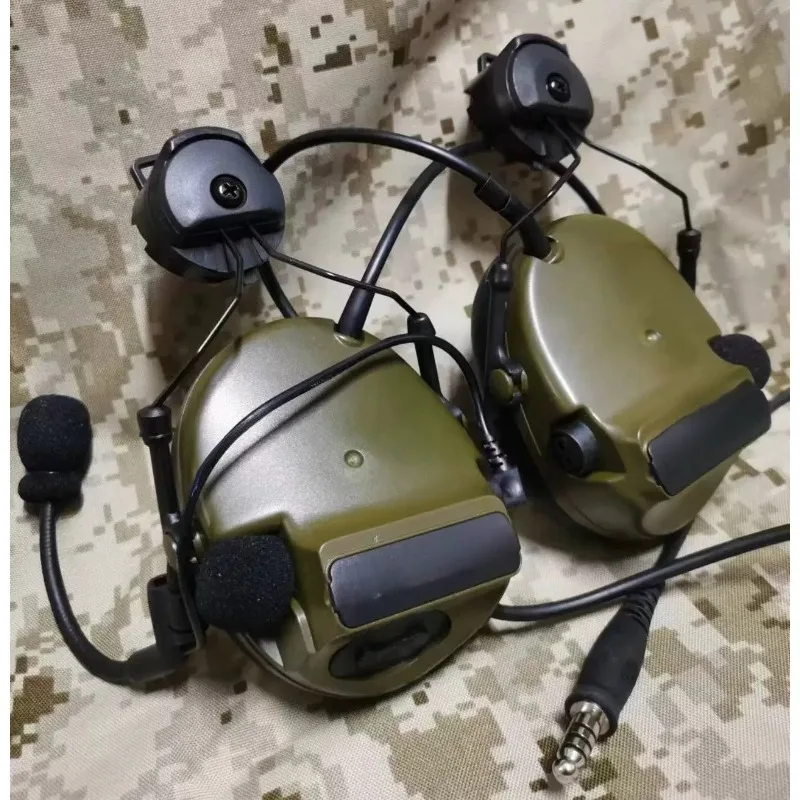 Noise cancelling headphones with curved rack pickup