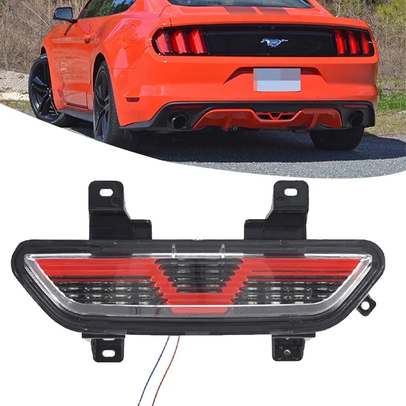 

1Set Rear Bumper Brake Light Reverse Lamp White/Red Flash Light For Ford Mustang 2015 2016 2017 2018 Tail Light