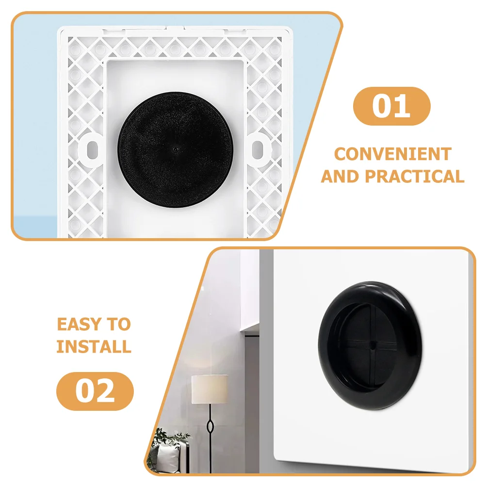 5 Pcs Threaded Socket Cable Pass Through Wall Plate Covers Outlet Cord Hider for Mount with Hole Panel Management