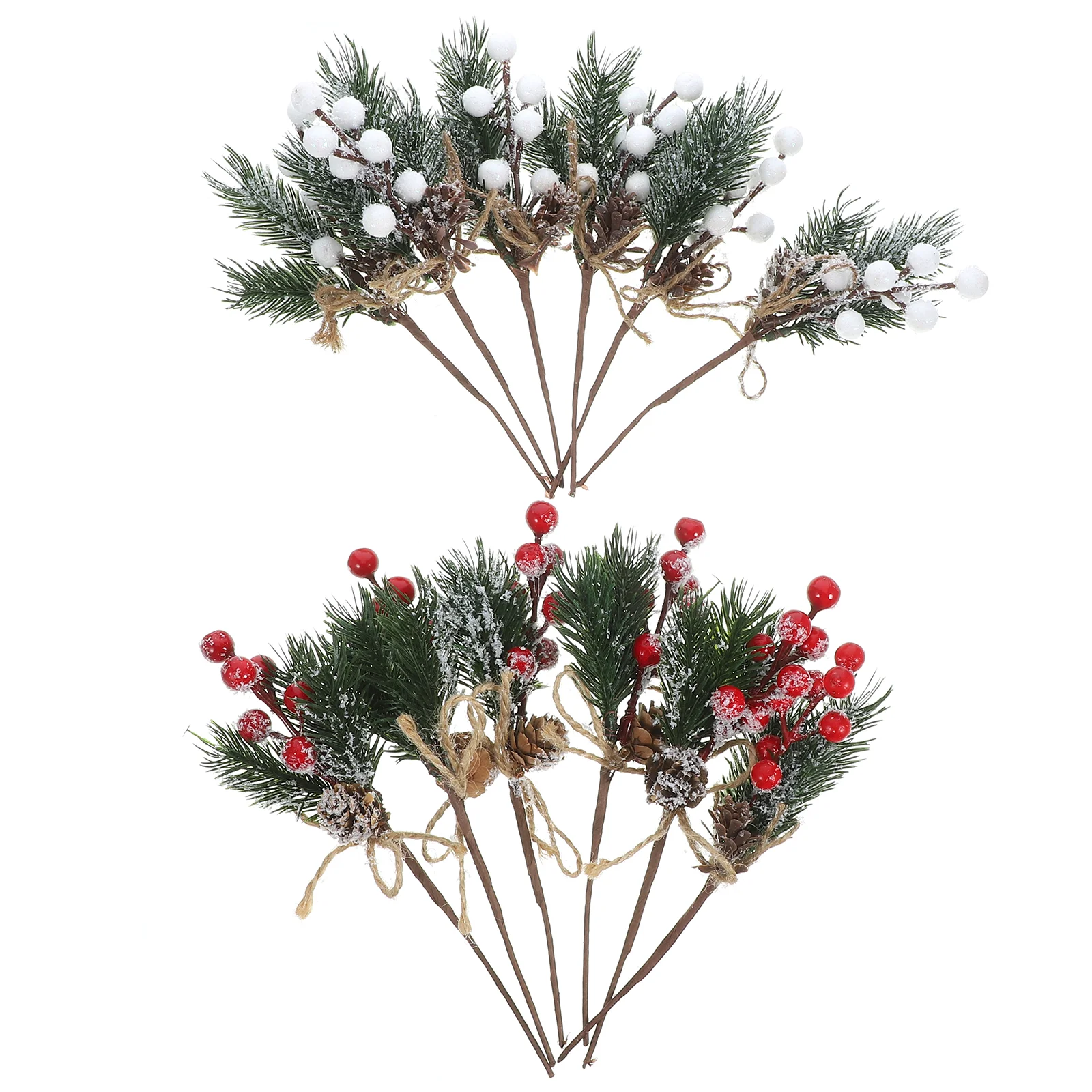 ตกแต่งบ้านคริสต์มาสสาขาสนปลอมสําหรับอุปกรณ์ต้นไม้ Berry Cone Pick Xmas อุปกรณ์เสริม