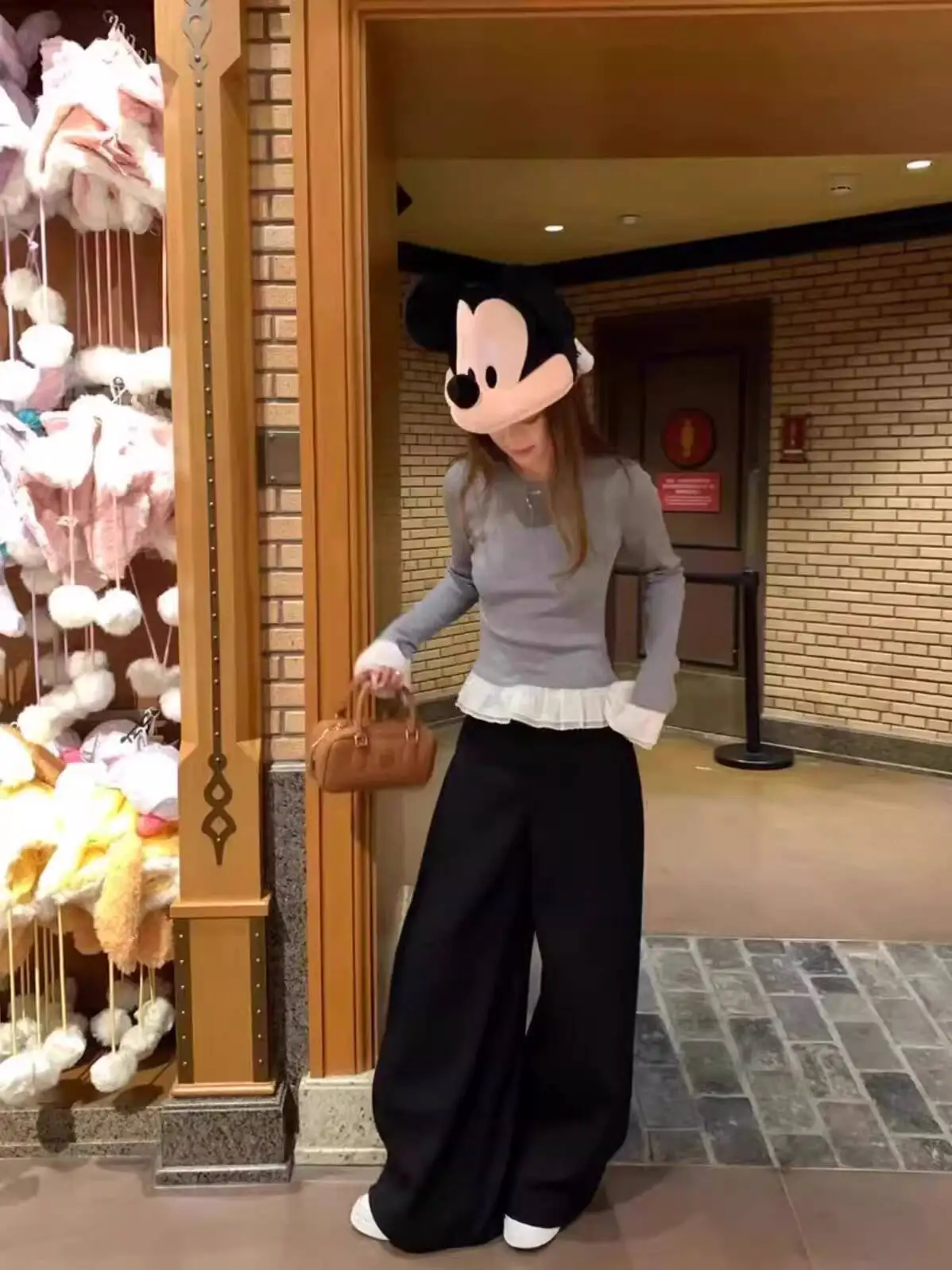 Women's Suit Pants 2026 Spring Autumn High Waist Grey Pants High End Versatile Black Wide Leg Straight Casual Trousers