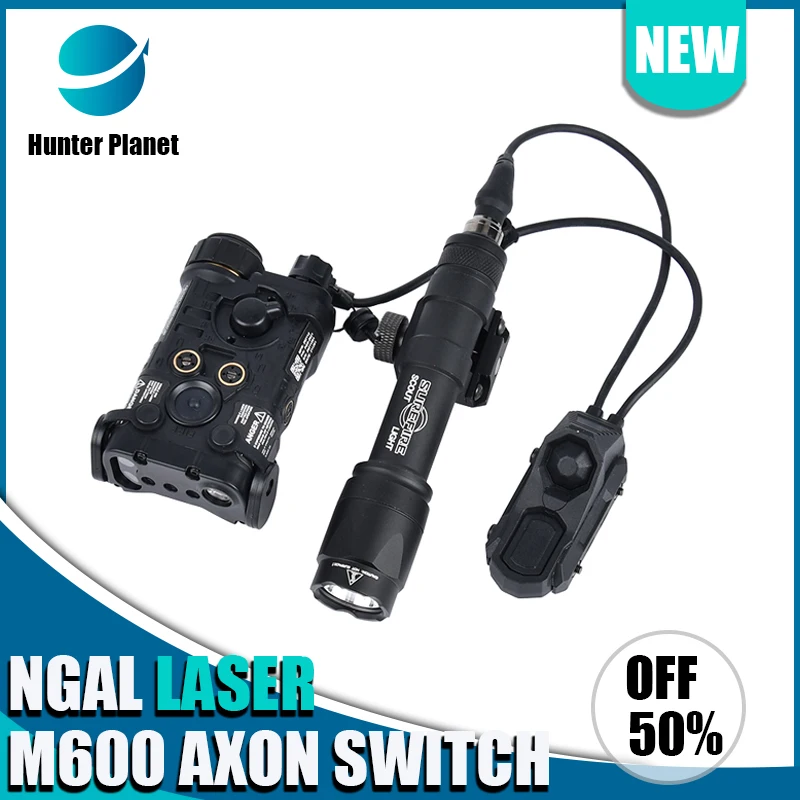 WADSN Tactical NGAL Red Green Blue Indicator Surefir M300A M600C Hunting Scout Light With AXON Dual Control Switch Fit 20MM Rail