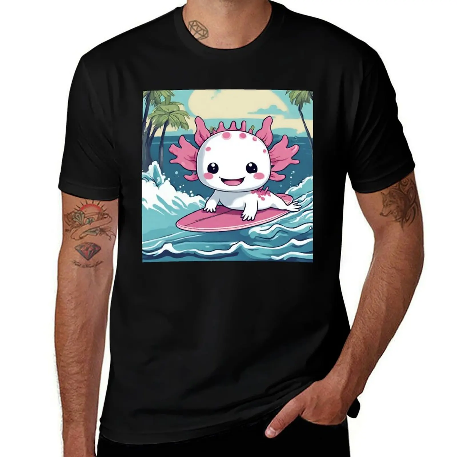 

print shirt t man custom shirt t T-Shirt T-Shirt for KAWAII shirts cotton AXOLORL pack t cotton