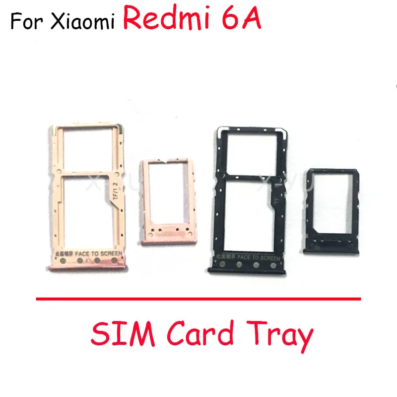 10 sztuk dla Xiaomi Redmi 6 6A gniazdo karty SIM taca uchwyt Adapter wymiana części naprawa