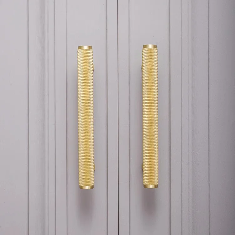 Knurled solid brass cabinet handle product image 4
