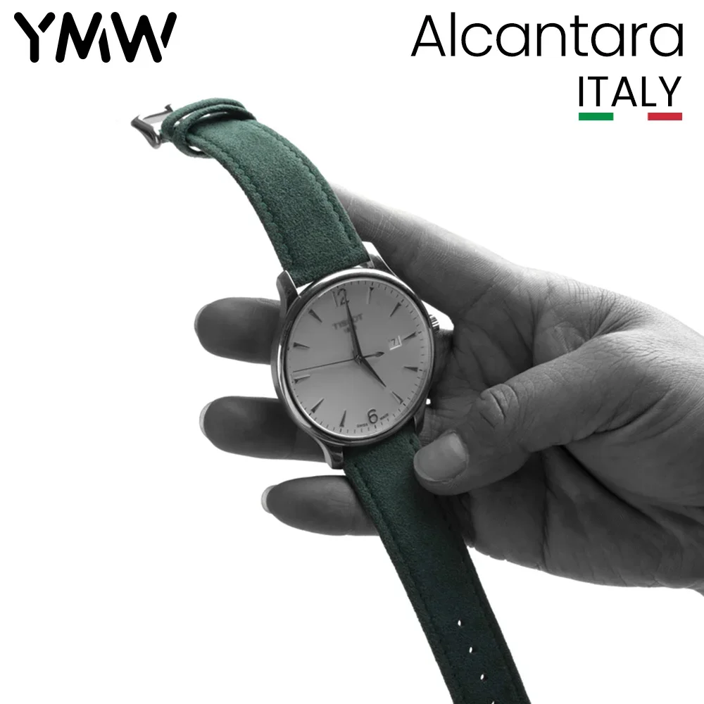 YMW ALCANTARA Watch Band 22mm 20mm 24mm Watch Straps Accessories For Samsung Supercar Interior Same Suede Leather Watchbands