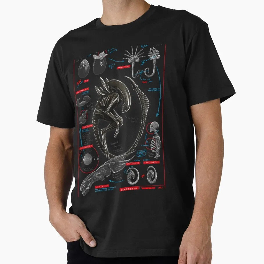 

Xenomorph Study variant Retro Horror Sic-Fi Alien Gift T shirt Weyland yutani Lv-426 Space Monster Graphic clothes All size Tops