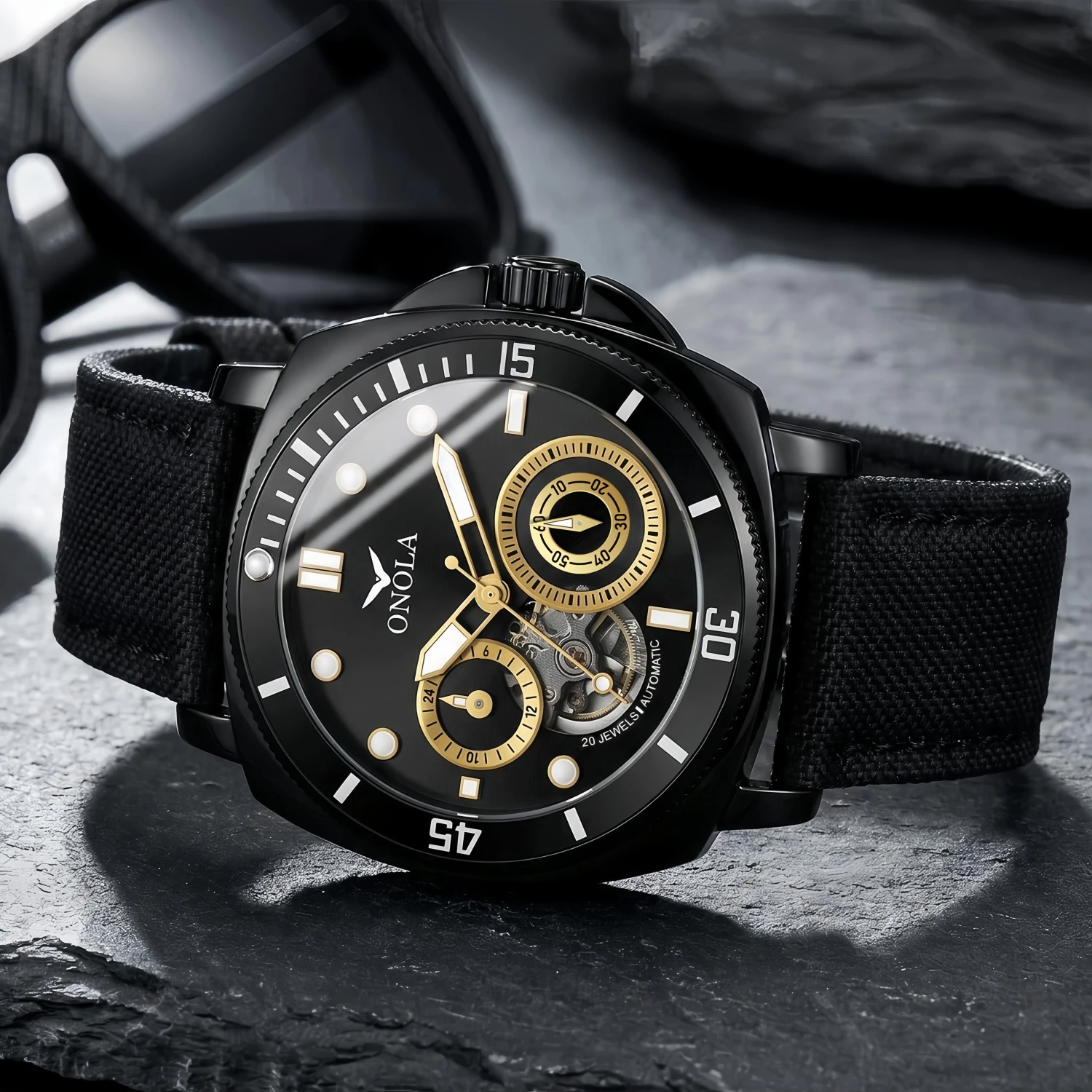 ONOLA men's mechanical watch, - Skeleton Mechanical Watch review and price