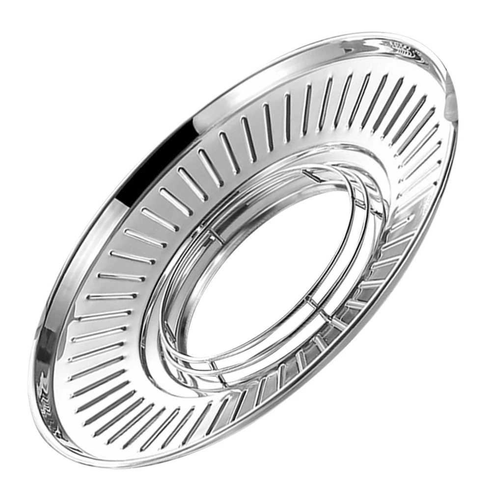 

Stainless Steel Oil Filter Tray Kitchen Deep Frying Pan Food Drainer 12cm Diameter Material Oil Control Plate