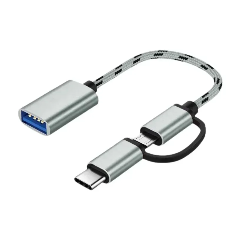 Кабель-адаптер 2 в 1 Type-C OTG для Samsung S10+ Xiaomi Mi 9 Android MacBook Мышь Геймпад Планшетный ПК Тип C OTG USB-кабель