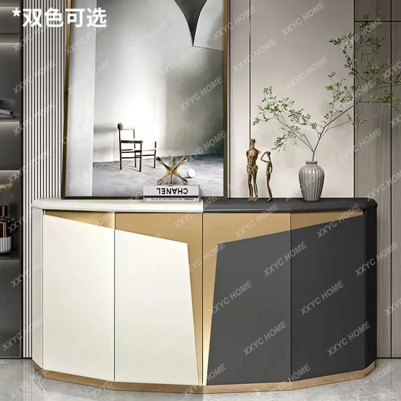 XXLight luxury solid wood dining side cabinet, modern simplicity, entrance entrance, paint baking shoe cabinet integrated