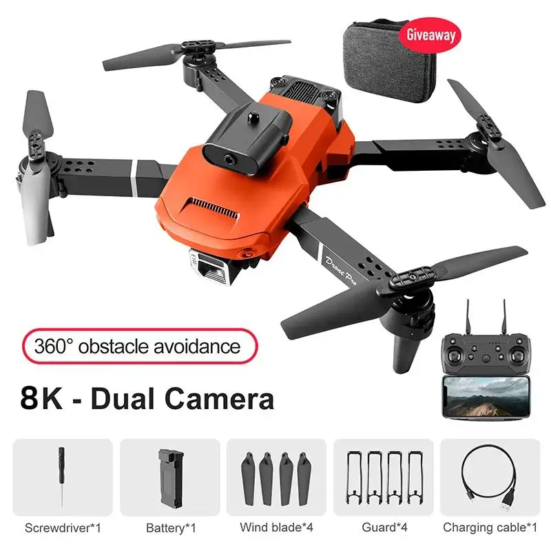 To New E100 Drone 8k Profesional HD Camera Fpv WiFi Drones With Obstacle Avoidance Rc Helicopter Folding Quadcopter Toys Gifts