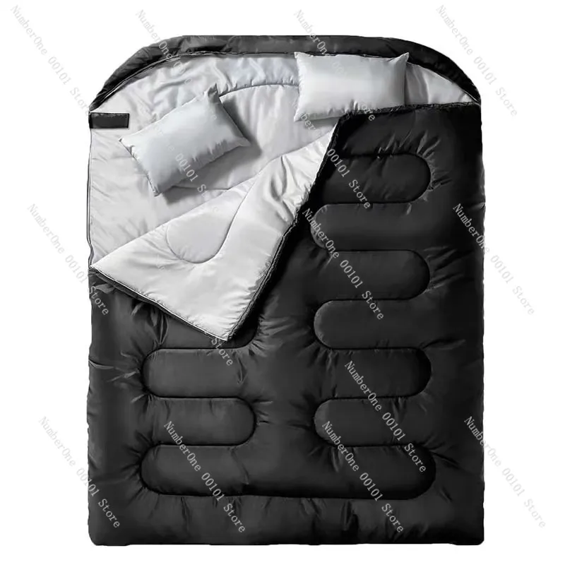Waterproof thickened cold-proof sleeping bag, double can be split into dual-purpose portable warm
