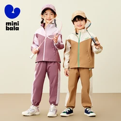 Mini Bala Sporty Style Long Sleeve Set Unisex Kids Outdoor Color-blocking Spring and Autumn 2025 New