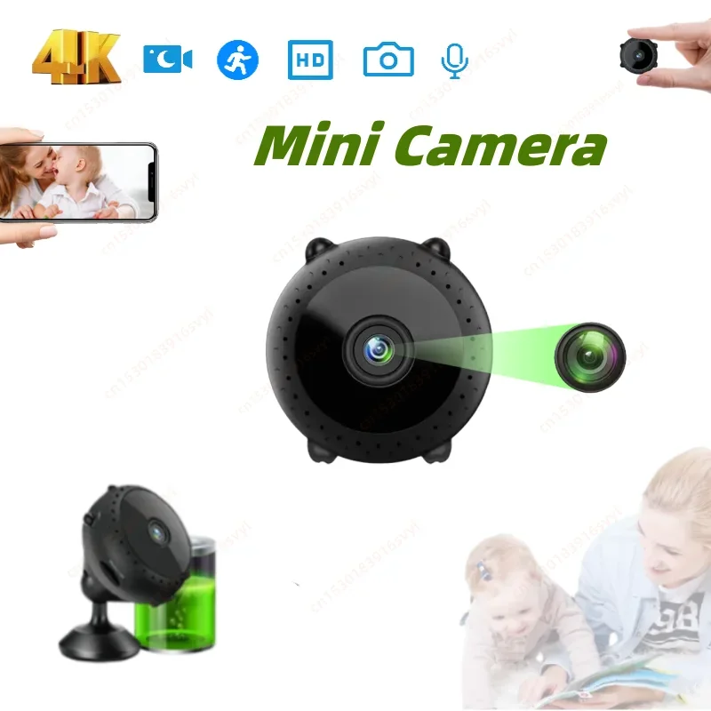 4k HD Mini Wifi Camera Invisible Espia Smart Home IP Webcam Remote Surveillance Micro Camcorder Night Vision Wireless Body Cam