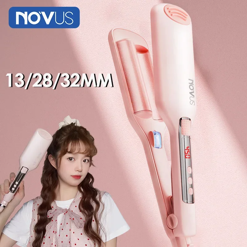 

NOVUS 13/28/32mm Curling Irons Anti-Scald 4000W Negative Ion Wave Curling Machine Egg Rolls Fast Heating Auto-shutdown Styler