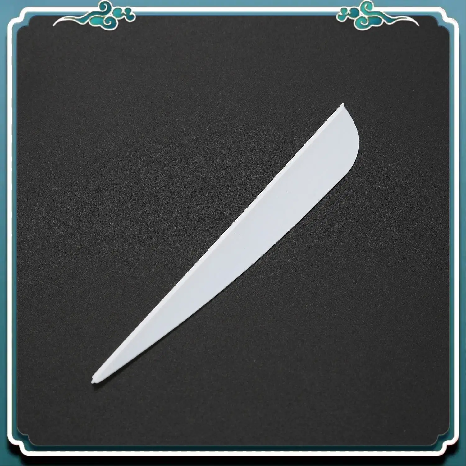 ที่เชื่อถือได้ Arrows Vanes 4 นิ้วพลาสติก Feather Fletching สําหรับ DIY ยิงธนู Arrows 100 แพ็ค (Blue & White)