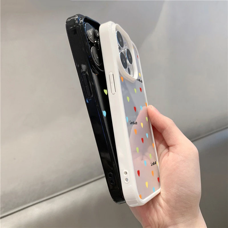 Picture 7: Colorful Love Hearts Transparent Phone Case for Redmi 14C 13C 12C 4G Redmi Note 11 12 13 14 9 8 Pro Plus 5G Cute Hard Back Cover